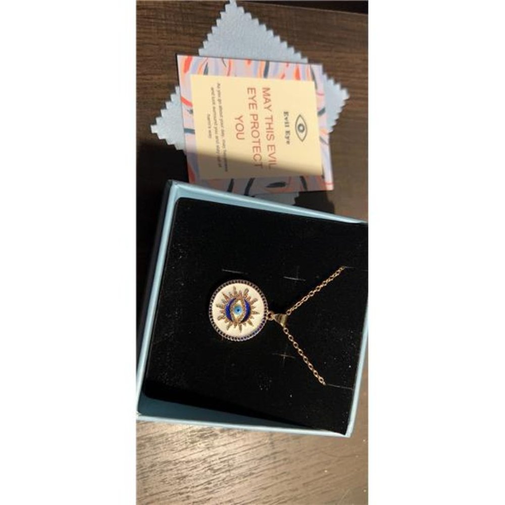 Evil Eye Necklace Gold Protection Necklace | Handmade Evil Eye Jewelry for Women